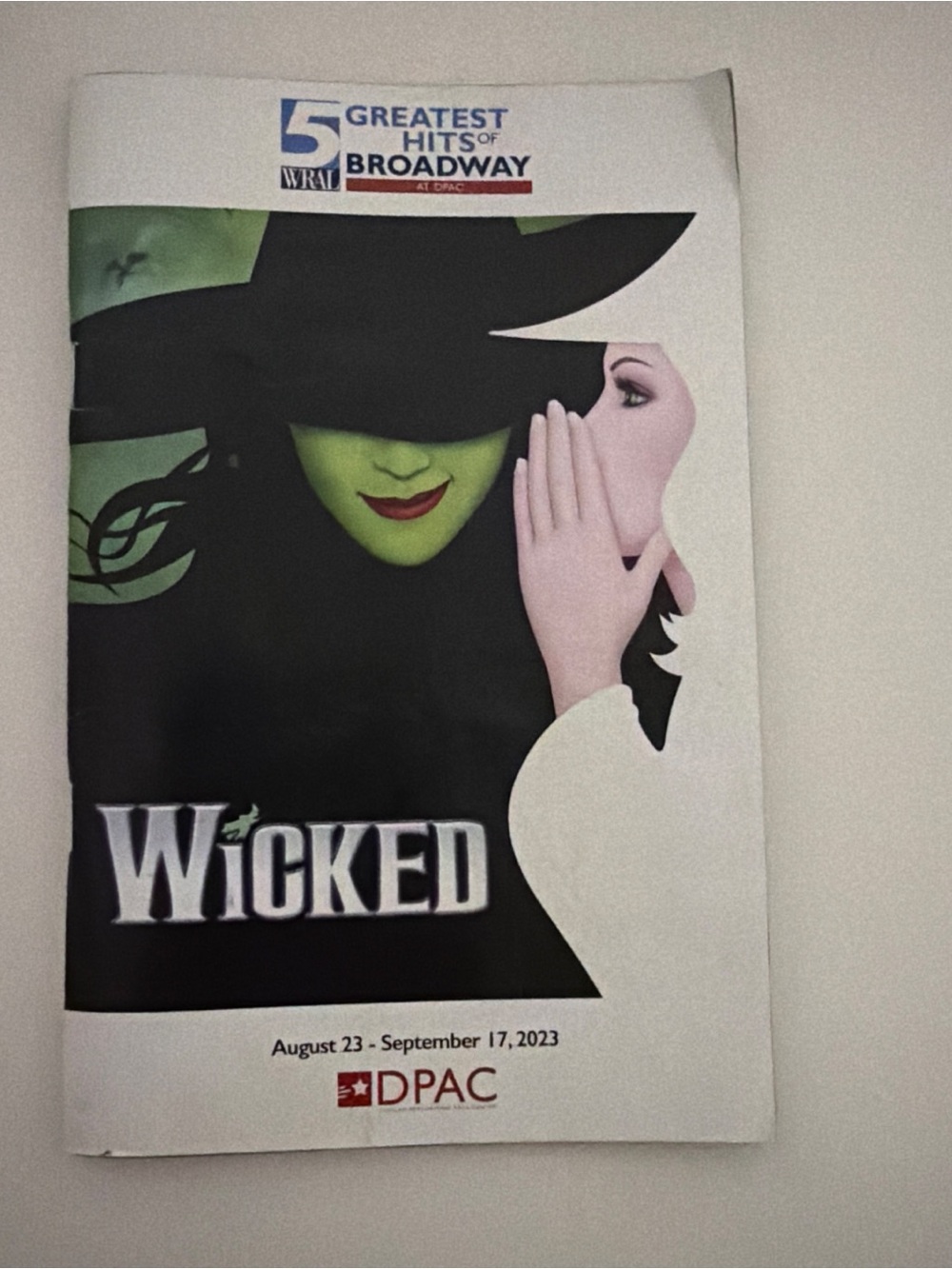 Wicked National Tour Playbill